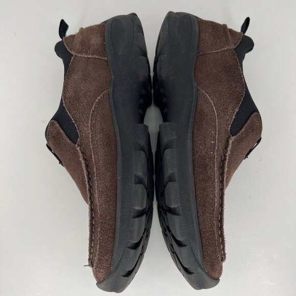 Land's End Brown Rough Cut Suede Chukka Loafers Mens Size 8.5 Slip-On Shoes - Picture 7 of 8